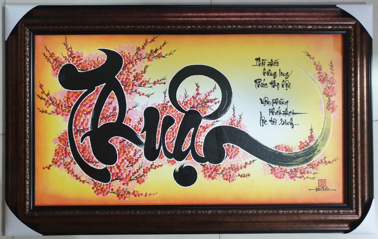 Tranh Thư pháp chữ Thuận